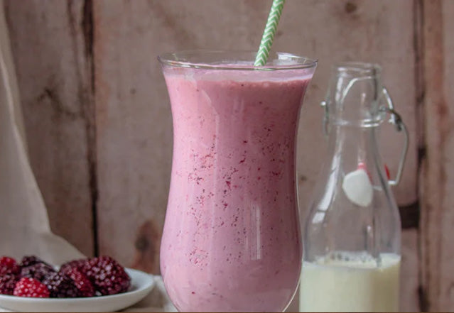 Delicious Berry Goat Milk Smoothie