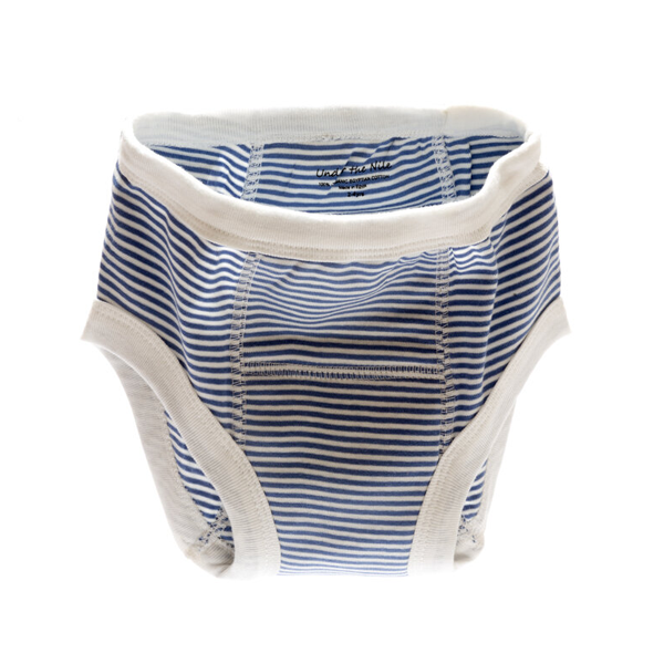 Organic Potty Training Pants blue stripe 12 - 24 months from