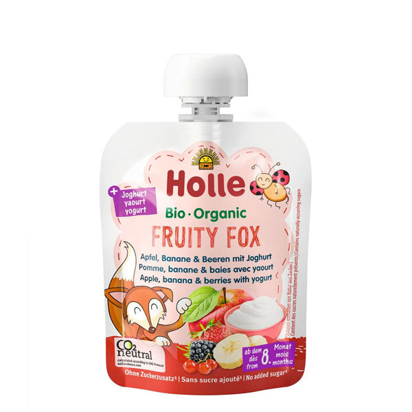 Holle Organic Baby Food Pouch with Yogurt Fruity Fox from