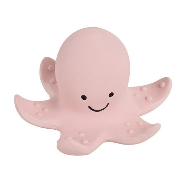 Tikiri Octopus Natural Rubber Teether Toy Rattle
